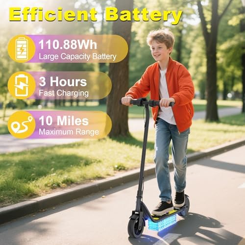 VOLPAM Electric Scooter  350W/500W Powerful Motor  8 5/10 Solid Tires  19/22Mph  28/23/21/16 Miles Max Range  Dual Braking