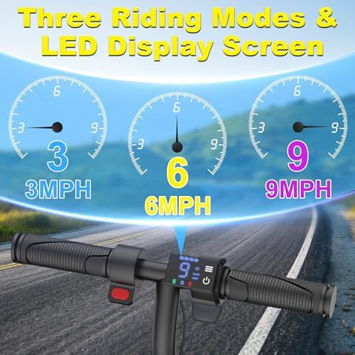 VOLPAM Electric Scooter  350W/500W Powerful Motor  8 5/10 Solid Tires  19/22Mph  28/23/21/16 Miles Max Range  Dual Braking