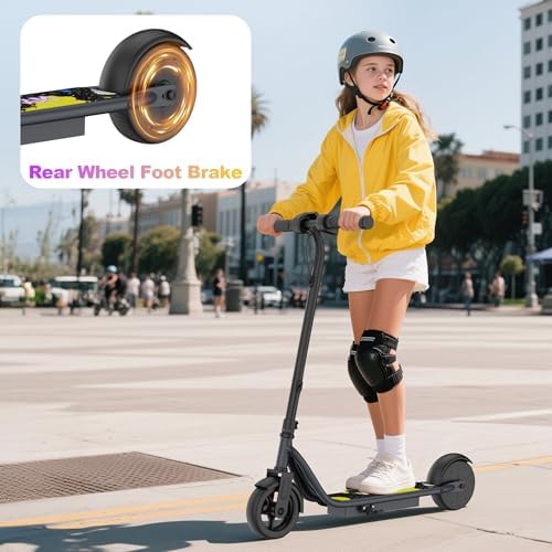 VOLPAM Electric Scooter  350W/500W Powerful Motor  8 5/10 Solid Tires  19/22Mph  28/23/21/16 Miles Max Range  Dual Braking