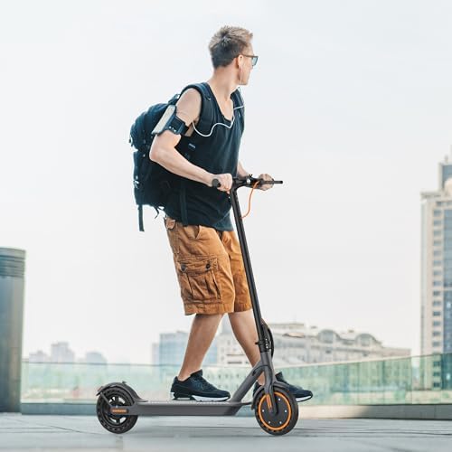 VOLPAM Electric Scooter  350W/500W Powerful Motor  8 5/10 Solid Tires  19/22Mph  28/23/21/16 Miles Max Range  Dual Braking