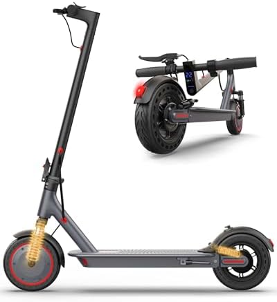 VOLPAM Electric Scooter  350W/500W Powerful Motor  8 5/10 Solid Tires  19/22Mph  28/23/21/16 Miles Max Range  Dual Braking