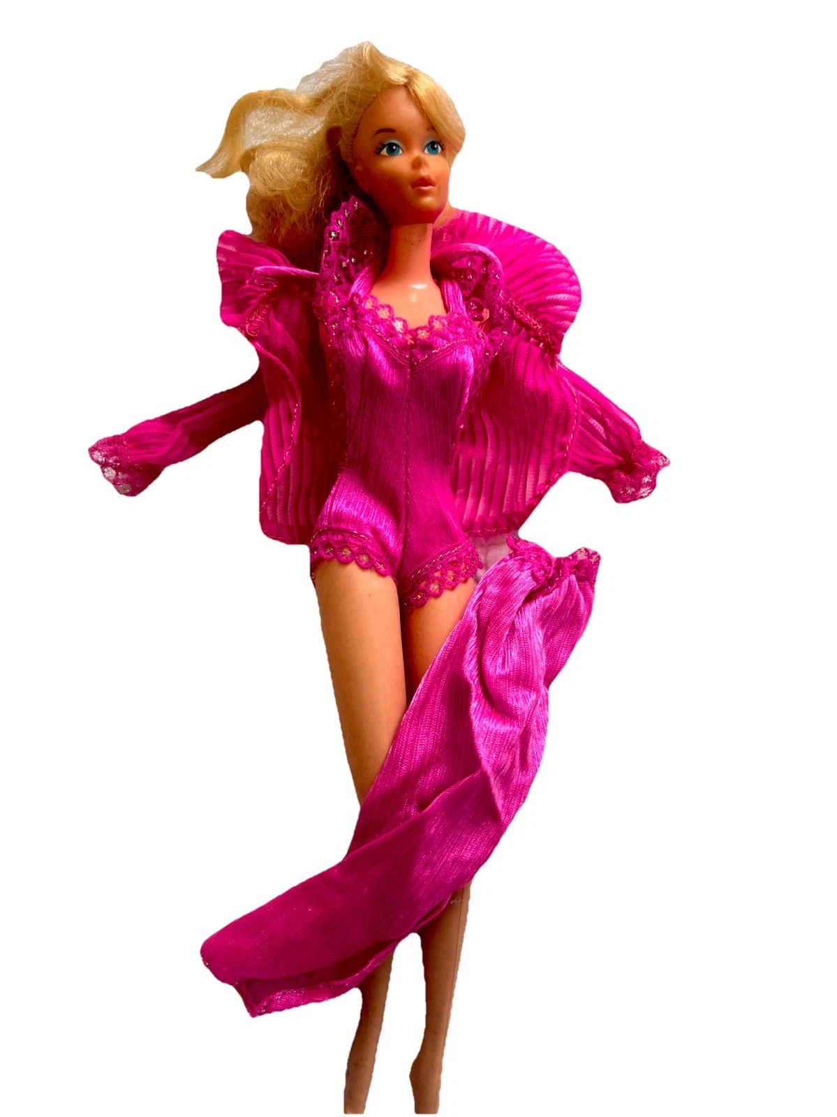 VTG 1979 Beauty Secrets Barbie Doll #1290 Original Outfit Pink Bodysuit Skirt