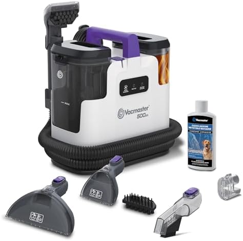 Vacmaster SCB1001H 0101 - Máquina limpiadora de manchas con calefacción serie 500, succión de potencia de 16 Kpa con herramientas versátiles para mascotas, alfombras de área y sofás