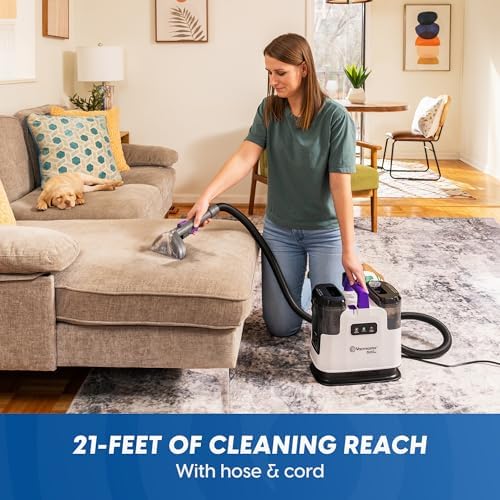 Vacmaster SCB1001H 0101 - Máquina limpiadora de manchas con calefacción serie 500, succión de potencia de 16 Kpa con herramientas versátiles para mascotas, alfombras de área y sofás