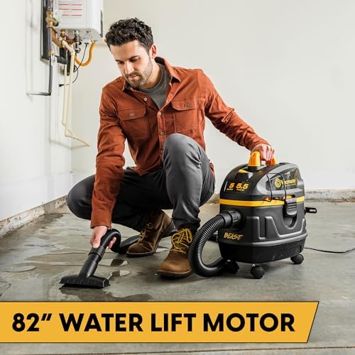 Vacmaster Professional Beast Series VFB511H 0201 5 Gallon 5 5 Peak HP Wet/Dry Vac  Black