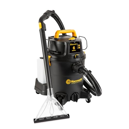 Vacmaster VK609PFR 0201 6 Gallon 5 5 Peak HP 3 in 1 Wet/Dry/Upholstery Shampoo Vacuum Cleaner