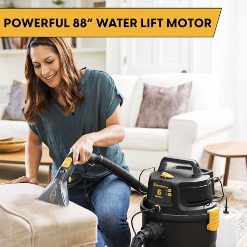 Vacmaster VK609PFR 0201 6 Gallon 5 5 Peak HP 3 in 1 Wet/Dry/Upholstery Shampoo Vacuum Cleaner