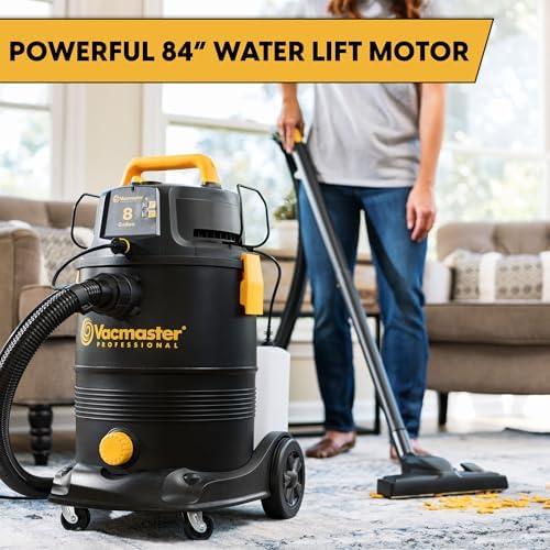 Vacmaster VK809PWR 0201 8 Gallon 5 5 Peak HP Wet/Dry/Upholstery Shampoo Vacuum Cleaner