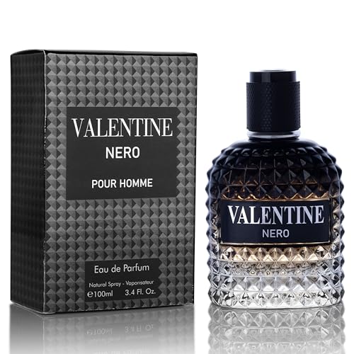Valentine Nero for Men   Woody Aromatic Fragrance with Floral and Mineral Notes   Masculine Scent   100ml
