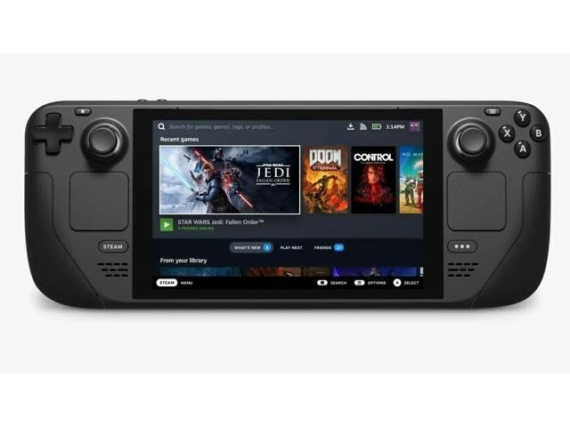 Valve Steam Deck 2TB Upgraded Handheld Gaming Console with Carring case  1280 x 800 LCD Display Silicone Soft Cover Protector & Joystic Cap & Tempered Glass Film Bundle
