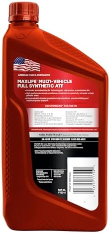 Valvoline Multi Vehicle  ATF  Full Synthetic Automatic Transmission Fluid 1 QT  Case of 6