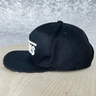 Vans Off the Wall Snap Back Black Cap White Embroidered Logo Checkered Underbill