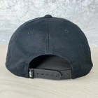 Vans Off the Wall Snap Back Black Cap White Embroidered Logo Checkered Underbill