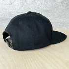 Vans Off the Wall Snap Back Black Cap White Embroidered Logo Checkered Underbill