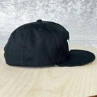 Vans Off the Wall Snap Back Black Cap White Embroidered Logo Checkered Underbill