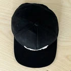 Vans Off the Wall Snap Back Black Cap White Embroidered Logo Checkered Underbill