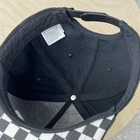 Vans Off the Wall Snap Back Black Cap White Embroidered Logo Checkered Underbill