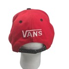 Vans Red Off The Wall Flat Bill Cap Hat SnapBack Skate Wear
