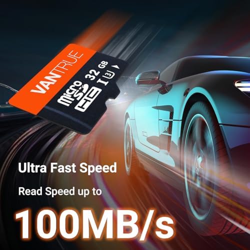 Vantrue 512GB microSDXC UHS I U3 4K UHD Video High Speed Transfer Monitoring SD Card with Adapter for Dash Cams  Body Cams  Action Camera  Surveillance & Security Cams