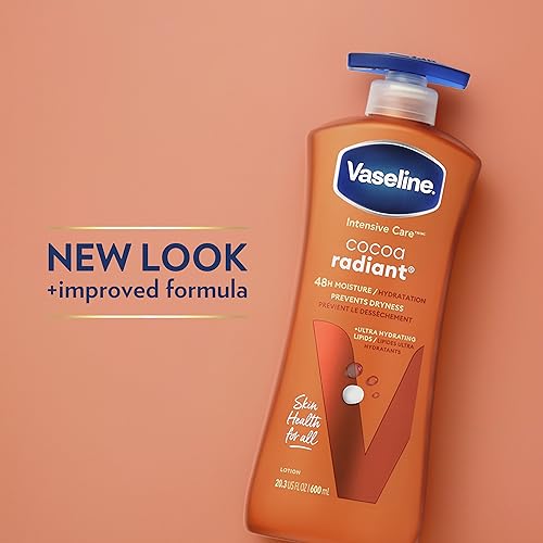 Vaseline Intensive Care Body Lotion Cocoa Radiant for Dry Skin Lotion Made with Ultra Hydrating Lipids and Pure Cocoa Butter for a Long Lasting  Radiant Glow 20 3 oz