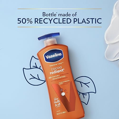 Vaseline Intensive Care Body Lotion Cocoa Radiant for Dry Skin Lotion Made with Ultra Hydrating Lipids and Pure Cocoa Butter for a Long Lasting  Radiant Glow 20 3 oz