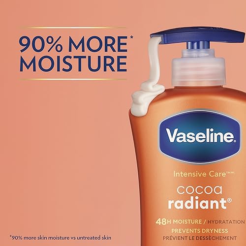 Vaseline Intensive Care Body Lotion Cocoa Radiant for Dry Skin Lotion Made with Ultra Hydrating Lipids and Pure Cocoa Butter for a Long Lasting  Radiant Glow 20 3 oz