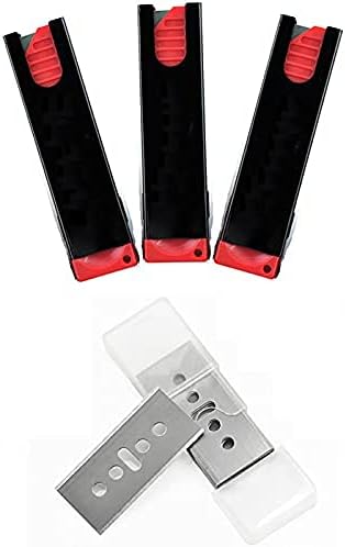 Veltec Auto Retractable Safety Utility Box Cutters  3 Pack Cutters with 10 Extra Blades  VC800 