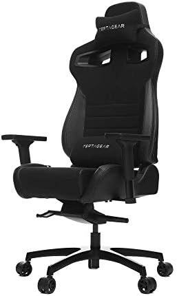 Silla de videojuegos, silla ergonómica de escritorio de oficina con reposapiés, cojín de resorte de bolsillo, silla reclinable ajustable de cuero con reposacabezas y soporte lumbar, color negro