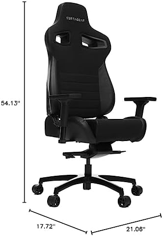 Silla de videojuegos, silla ergonómica de escritorio de oficina con reposapiés, cojín de resorte de bolsillo, silla reclinable ajustable de cuero con reposacabezas y soporte lumbar, color negro
