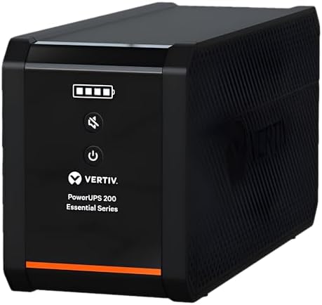 Vertiv Liebert PowerUPS 200 Essential  PSA6E 1500LVT  Line Interactive UPS 1440VA/850W  Battery Backup & Surge Protector  AVR  6 Outlets  USB C A Charging  3 Year Warranty