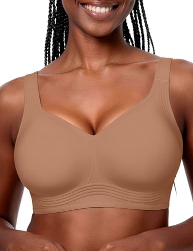 Talla 40 c Vertvie Jelly Bras for Women Plus Size Minimizer Soft Wireless Push Up Bra Full Supportive Older Lift Back Coverage Bralette