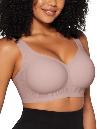 Talla 40 c Vertvie Jelly Bras for Women Plus Size Minimizer Soft Wireless Push Up Bra Full Supportive Older Lift Back Coverage Bralette