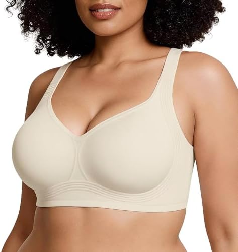 Talla 40 c Vertvie Jelly Bras for Women Plus Size Minimizer Soft Wireless Push Up Bra Full Supportive Older Lift Back Coverage Bralette