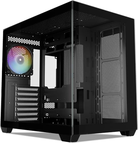 Vetroo AL900 ATX PC Case with 270  Full View Tempered Glass  Pre Installed ARGB & PWM FDB Fan  Supports 360mm Radiator & 10 Fans  Type C Ready  for 50 Series GPUs  Pink 