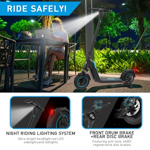 Patinete eléctrico Vevay, batería extraíble, potente motor de 750 W, velocidad máxima de 35 km/h y autonomía de 35 km, neumáticos sólidos de 25 cm, patinete eléctrico plegable para adultos con suspensión dual y aplicación.