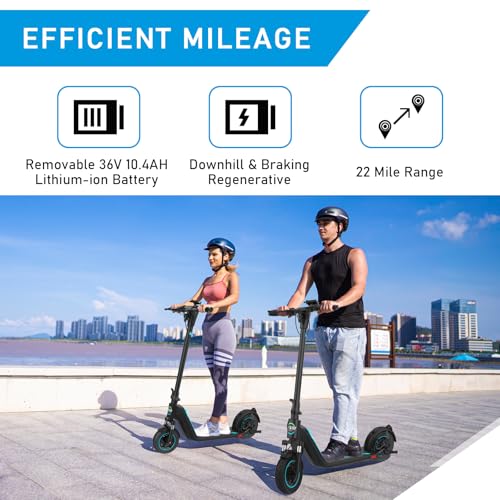 Patinete eléctrico Vevay, batería extraíble, potente motor de 750 W, velocidad máxima de 35 km/h y autonomía de 35 km, neumáticos sólidos de 25 cm, patinete eléctrico plegable para adultos con suspensión dual y aplicación.