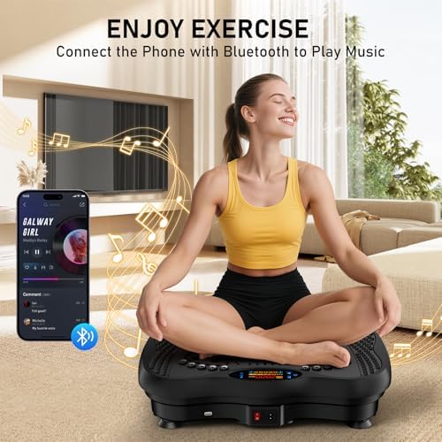 Máquina de ejercicios con placa de vibración, 130 niveles de entrenamiento de cuerpo completo, placa vibratoria para drenaje linfático, pérdida de peso, plataforma de agitación de capacidad de