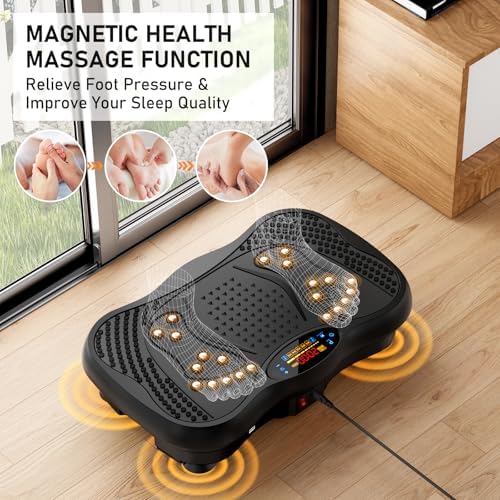 Máquina de ejercicios con placa de vibración, 130 niveles de entrenamiento de cuerpo completo, placa vibratoria para drenaje linfático, pérdida de peso, plataforma de agitación de capacidad de
