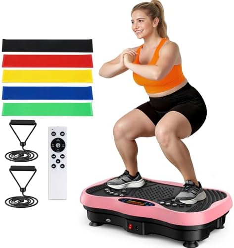 Máquina de ejercicios con placa de vibración, 130 niveles de entrenamiento de cuerpo completo, placa vibratoria para drenaje linfático, pérdida de peso, plataforma de agitación de capacidad de
