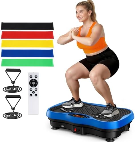 Máquina de ejercicios con placa de vibración, 130 niveles de entrenamiento de cuerpo completo, placa vibratoria para drenaje linfático, pérdida de peso, plataforma de agitación de capacidad de