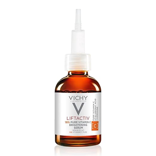 Vichy LiftActiv Vitamin C Serum para rostro, suero iluminador con 16% de vitamina C pura + ácido hialurónico + vitamina E
