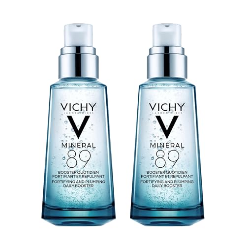 Vichy Mineral 89 Booster  Pure Hyaluronic Acid Serum for Face with Volcanic Mineral Water for Skin Barrier Repair  Plumps & Hydrates  Lightweight Moisturizing Gel  Oil Free  Non Sticky