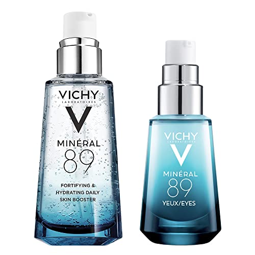 Vichy Mineral 89 Booster  Pure Hyaluronic Acid Serum for Face with Volcanic Mineral Water for Skin Barrier Repair  Plumps & Hydrates  Lightweight Moisturizing Gel  Oil Free  Non Sticky