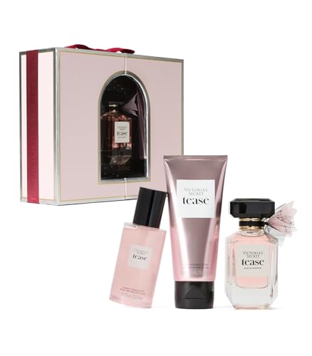 Victorias Secret Bombshell 3 Piece Luxe Fragrance Gift Set  1 7 oz  Eau de Parfum  Travel Lotion & Shimmer Mist