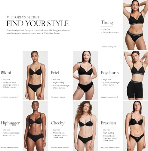 Talla XS, Victoria's Secret - Tanga invisible para mujer, bragas para mujer, paquete múltiple (XS-XXL)