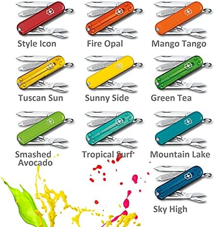 Victorinox Classic SD Swiss Army Knife  Compact 7 Function Swiss Made Pocket Knife with Small Blade  Screwdriver and Key Ring   Camo