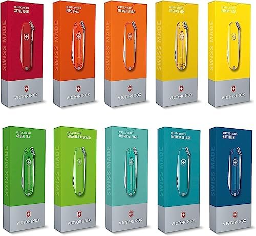 Victorinox Classic SD Swiss Army Knife  Compact 7 Function Swiss Made Pocket Knife with Small Blade  Screwdriver and Key Ring   Camo