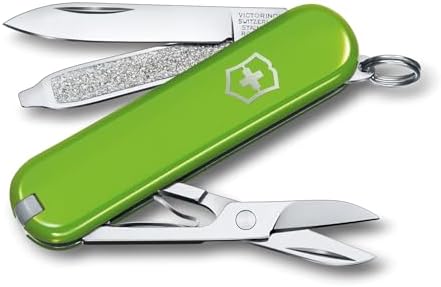 Victorinox Classic SD Swiss Army Knife  Compact 7 Function Swiss Made Pocket Knife with Small Blade  Screwdriver and Key Ring   Camo