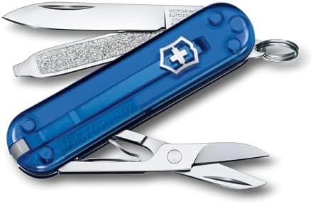 Victorinox Classic SD Swiss Army Knife  Compact 7 Function Swiss Made Pocket Knife with Small Blade  Screwdriver and Key Ring   Camo