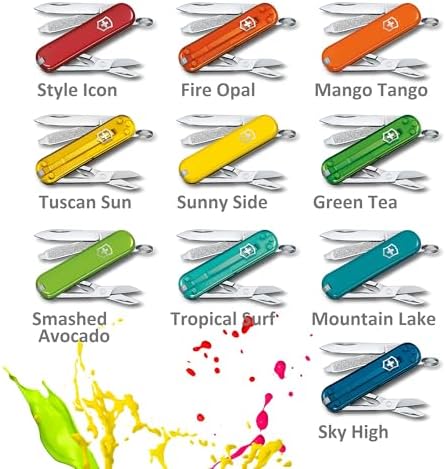 Victorinox Classic SD Swiss Army Knife  Compact 7 Function Swiss Made Pocket Knife with Small Blade  Screwdriver and Key Ring   Camo